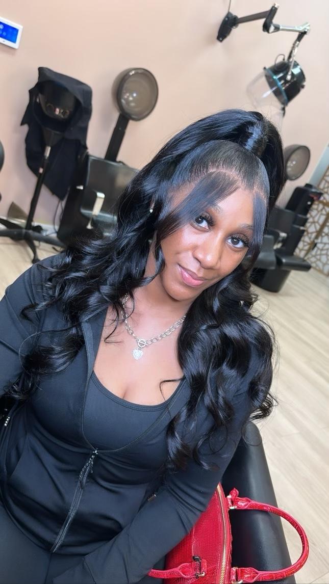 Half-Up And Down Quick Weave Or Sew-In